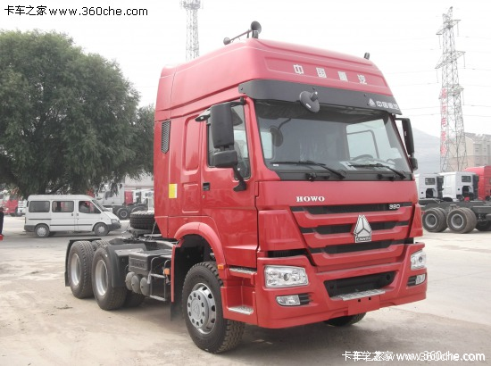 出口型豪沃双桥牵引车371马力