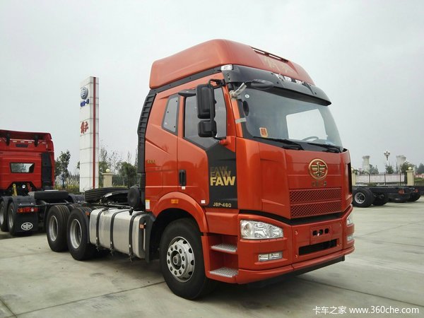 降价促销车型名称 一汽解放 j6p重卡 领航版 460马力 6x4牵引车 驾驶