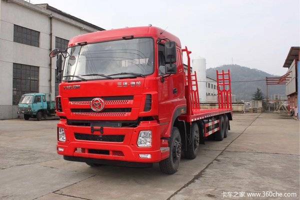 三环十通平板运输车 强劲动力配短轴距
