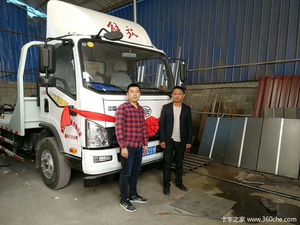 恭喜宋老板喜接赚钱机器解放大王轻卡