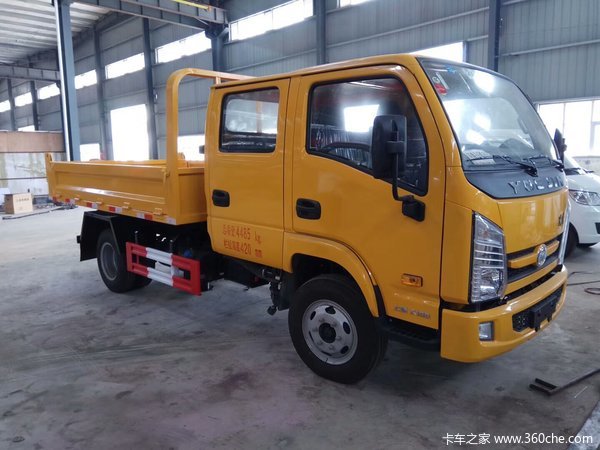 上汽跃进国五双排自卸车到店了