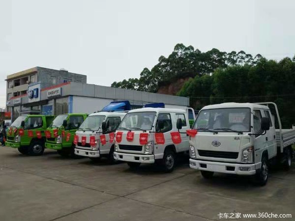 保卫蓝天 一汽红塔智能渣土车交车15台 