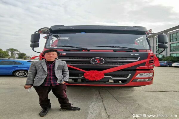 现场交车1台 吉安轩德X6自卸车交付客户