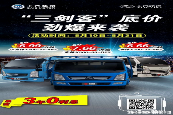 “上汽跃进4.2米蓝牌轻卡“三剑客”,限时特惠!”