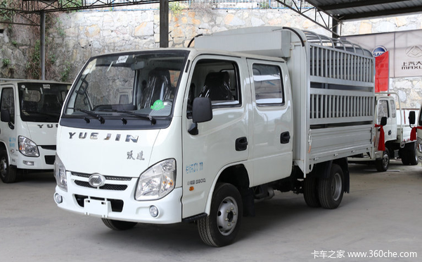 跃进福运s80133马力305米双排仓栅式轻卡国六