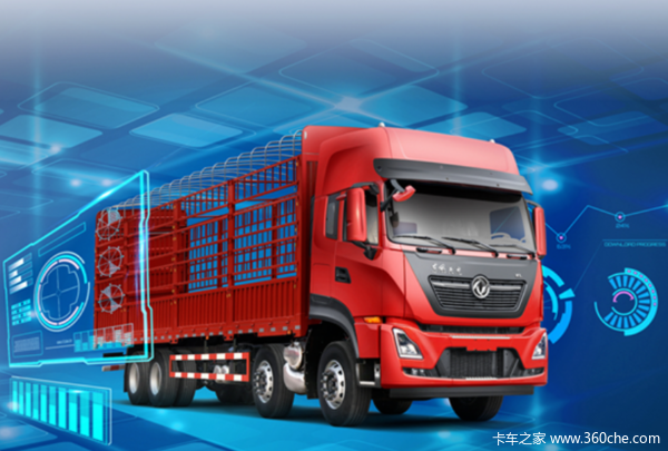 东风天龙kl84绿通载货车领跑时间为效率代言