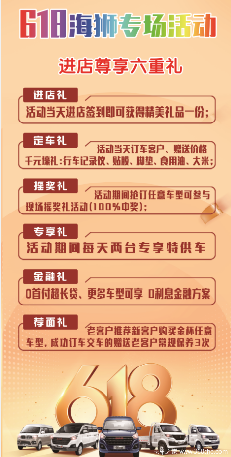 618金杯T50S年中大促购车进店尊享六重礼活动