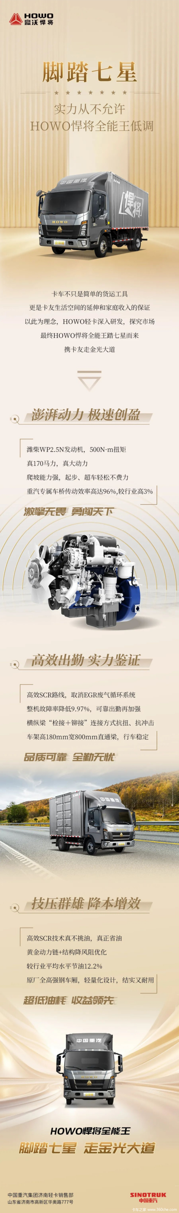 脚踏七星 实力从不允许 HOWO悍将全能王低调