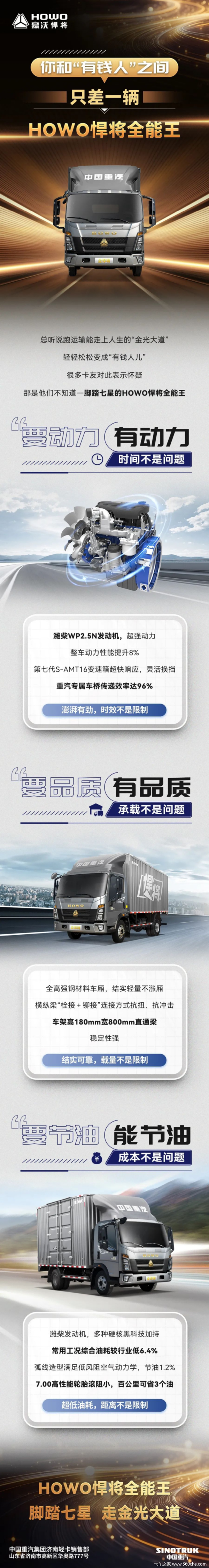 你和“有钱人”之间 只差一辆HOWO悍将全能王