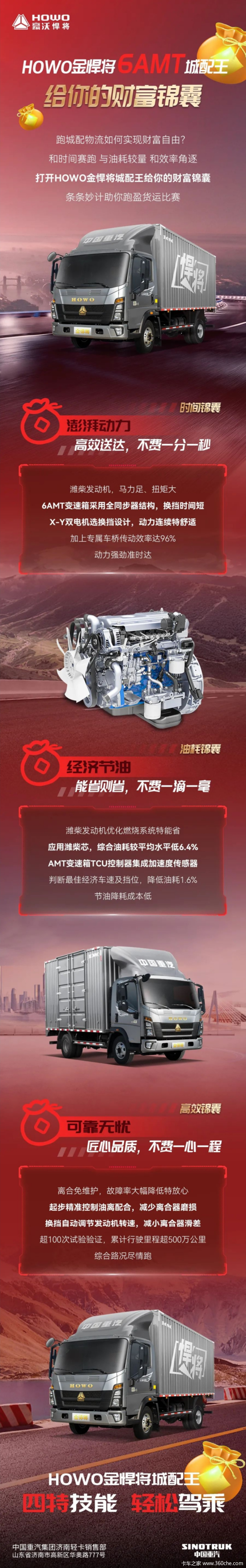 HOWO金悍将6AMT城配王给你的财富锦囊