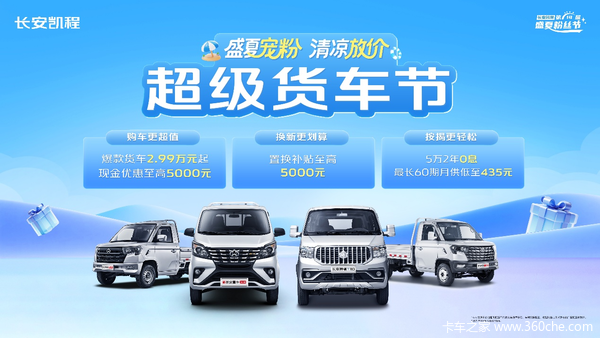 长安凯程超级货车节放大招，盛夏宠粉爆款货车2.99万起！