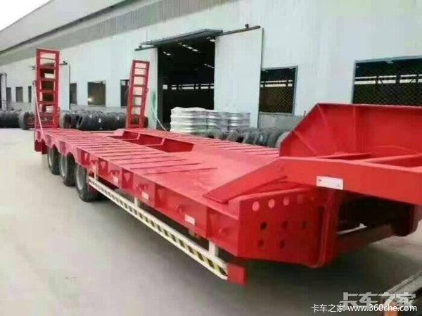 全新低平板半挂车凹梁式低平板图片