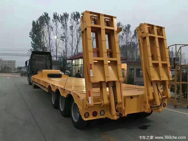 全新低平板半挂车凹梁式低平板图片