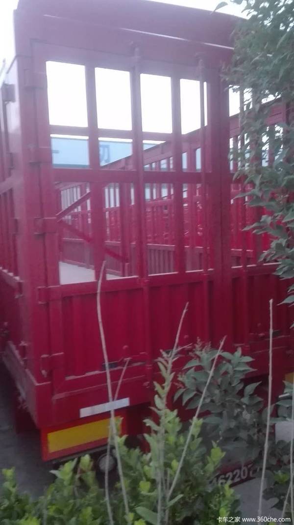 13米全锁杆对开高栏仓栅式半挂车图片