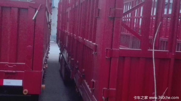 13米全锁杆对开高栏仓栅式半挂车图片