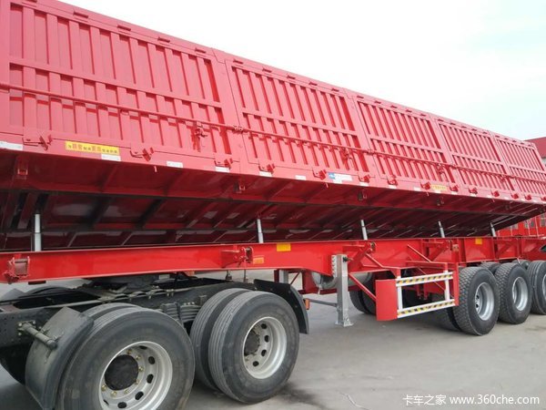 11米侧翻自卸车自卸半挂车图片