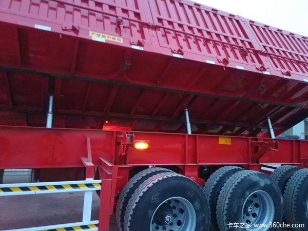 11米侧翻自卸车自卸半挂车图片