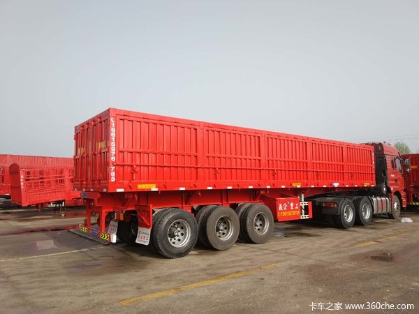 11米侧翻自卸车自卸半挂车图片