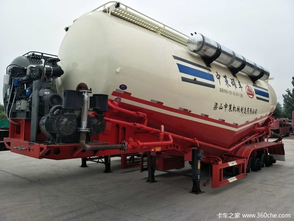 梁山中策45方水泥罐车直销粉粒物料运输半挂车图片