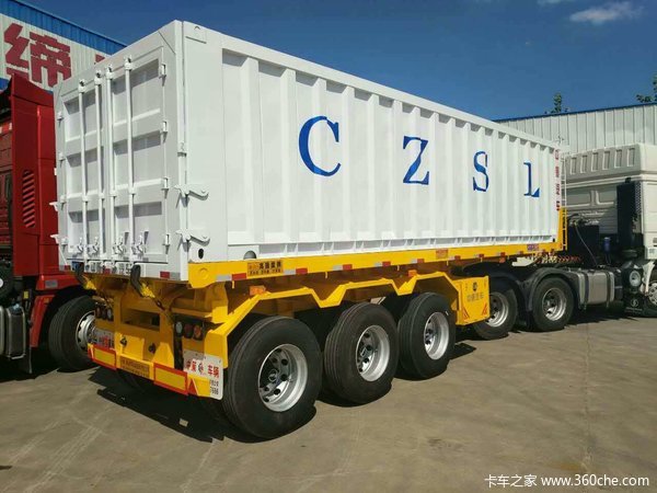 8.5-10.5米平板自卸车自卸半挂车图片