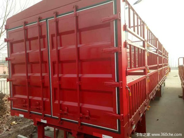 高栏半挂车出售仓栅式半挂车图片