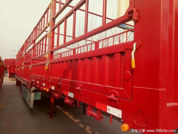 高栏半挂车出售仓栅式半挂车图片