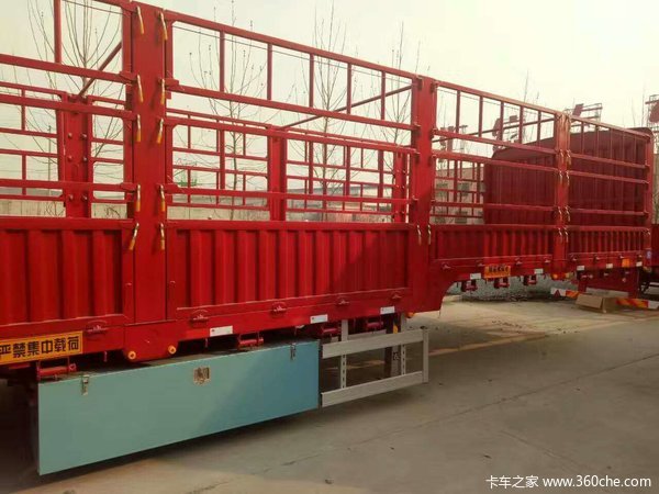 高栏半挂车出售仓栅式半挂车图片