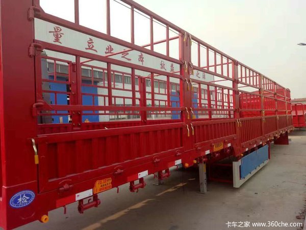 高栏半挂车出售仓栅式半挂车图片