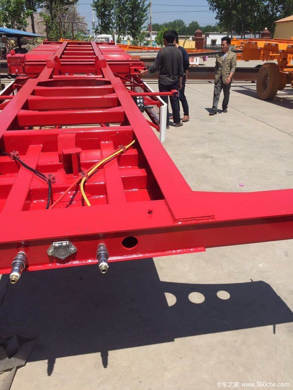 大单胎骨架车集装箱式半挂车图片