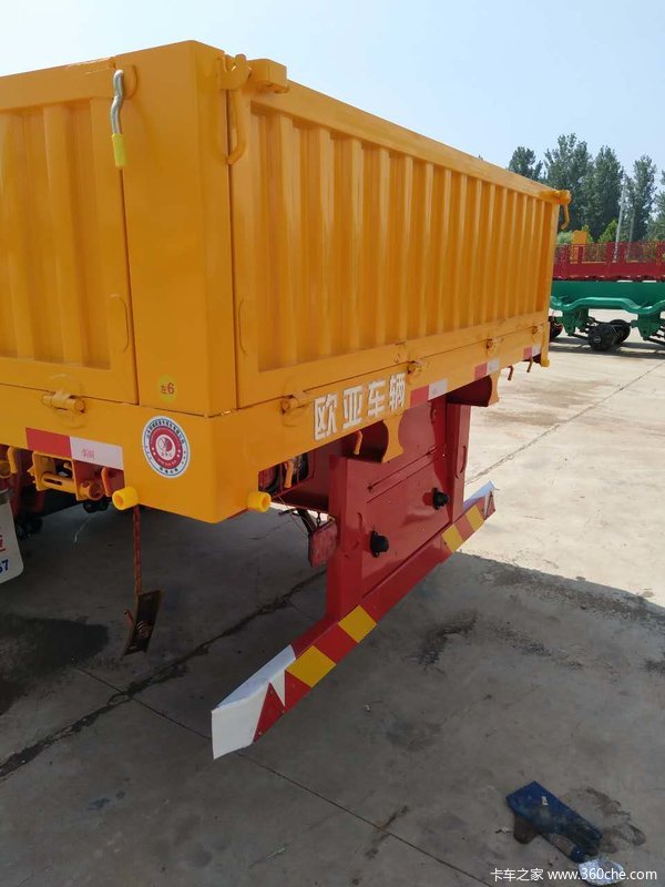 欧亚13×2.55×0.6m平板标车半挂车栏板式半挂车图片