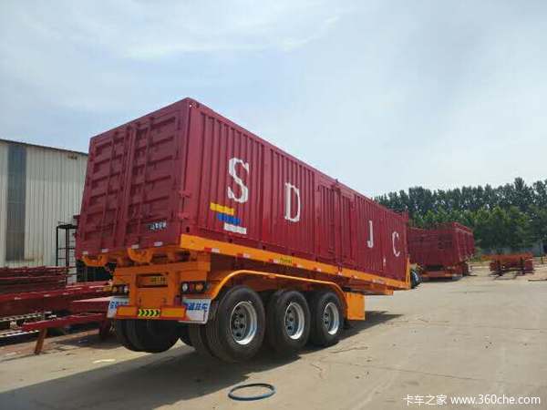 山东骏骋平板式后翻自卸半挂车图片