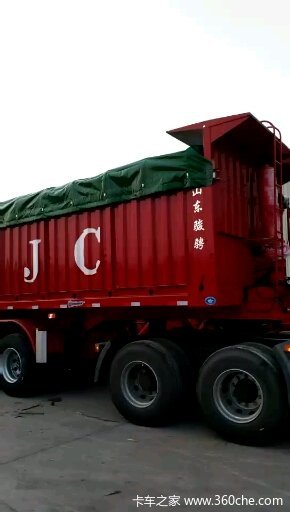 山东骏骋平板式后翻自卸半挂车图片