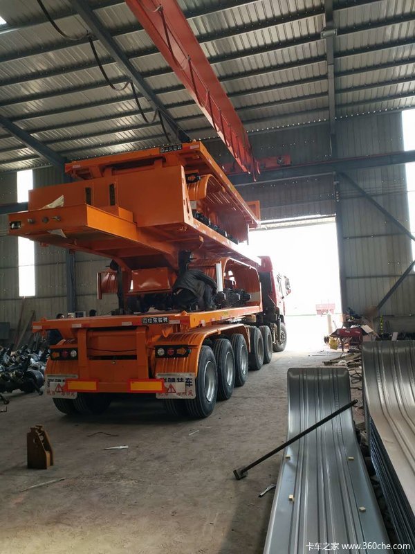 山东骏骋平板式后翻自卸半挂车图片