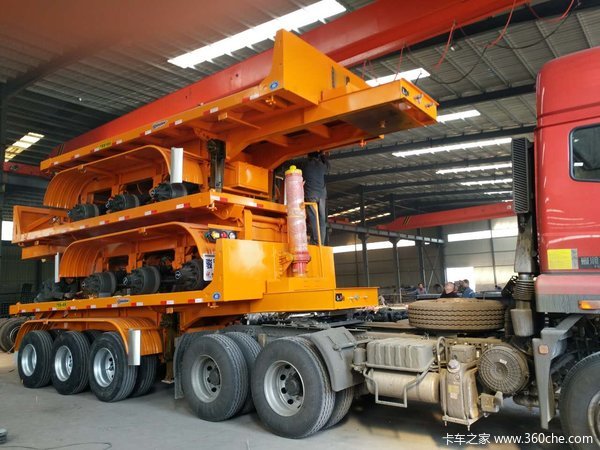 山东骏骋平板式后翻自卸半挂车图片