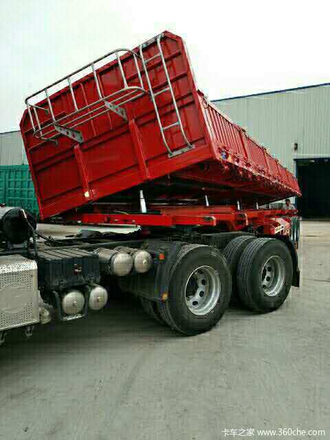 山东骏骋标车侧翻自卸半挂车图片