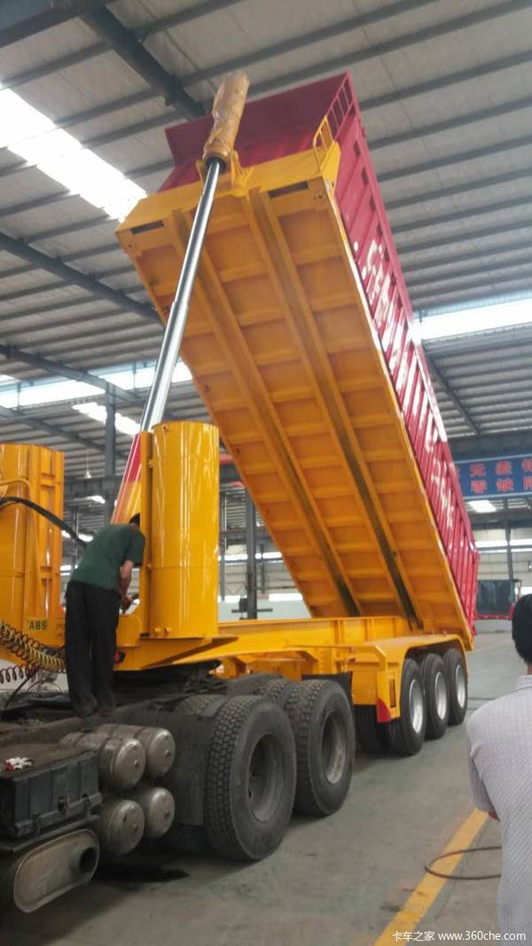 后翻自卸。自卸半挂车图片