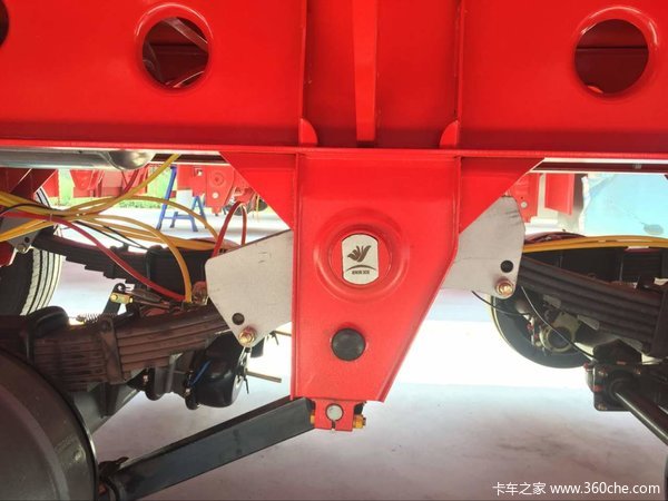 13米红荷高低板高栏仓栅式半挂车图片