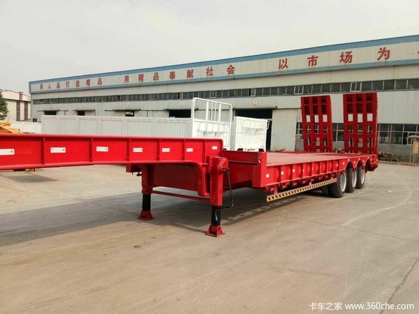 13米-13.75米高低平板，普货、大件专用平板式半挂车图片