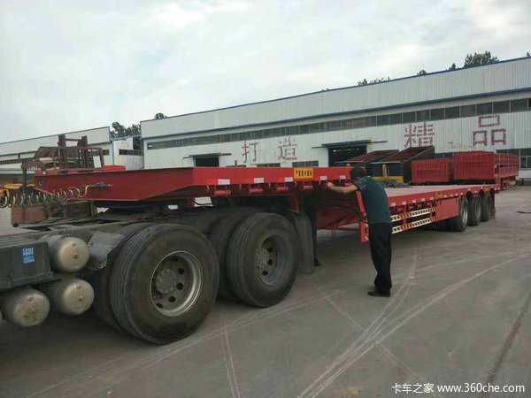13米-13.75米高低平板，普货、大件专用平板式半挂车图片
