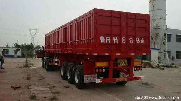 13米侧翻自卸车60高箱板正规手续现车销售自卸半挂车图片