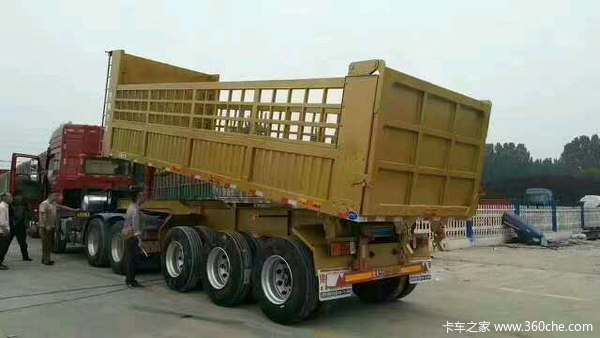 13米侧翻自卸车60高箱板正规手续现车销售自卸半挂车图片