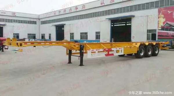 48英尺集装箱骨架车正规手续齐全集装箱底盘图片