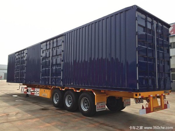 山东骏通辰陆轻量化厢式集装箱半挂车集装箱式半挂车图片