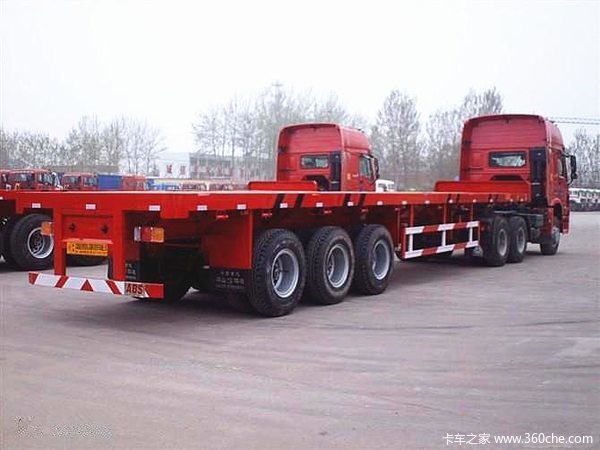山东骏通辰陆轻量化平板半挂车平板式半挂车图片