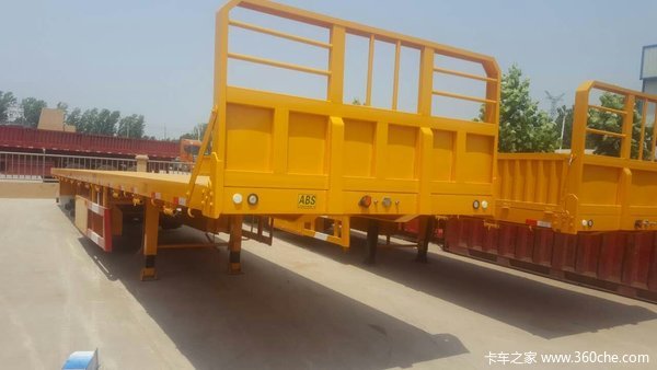山东骏通辰陆轻量化平板半挂车平板式半挂车图片