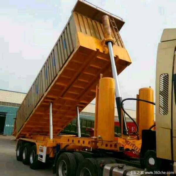 平板式后翻自卸半挂车自卸半挂车图片
