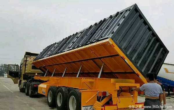 平板侧翻自卸半挂车自卸半挂车图片