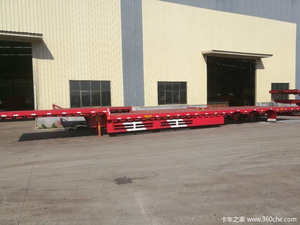 13.75米中型轻量化平板低平板半挂车图片