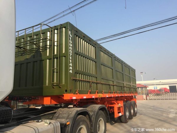 东旭9-13米平板侧翻挂车自卸半挂车图片