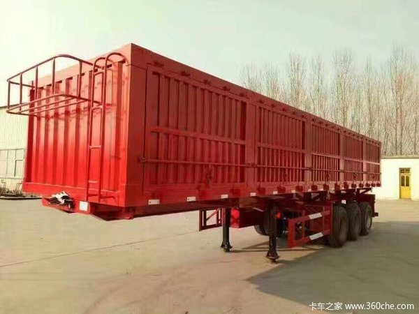 东旭9-13米平板侧翻挂车自卸半挂车图片